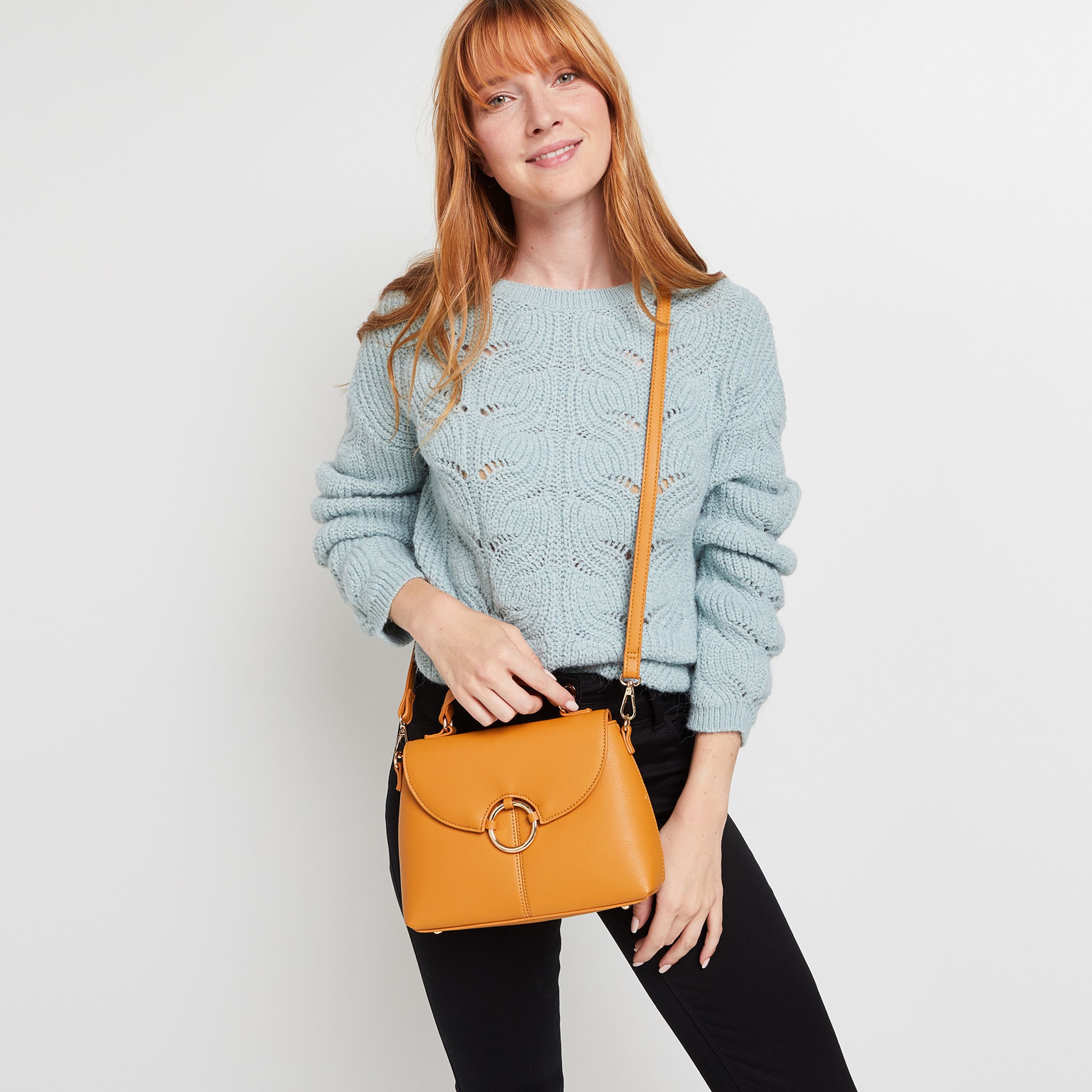 Petit sac avec rabat femme - CURRY