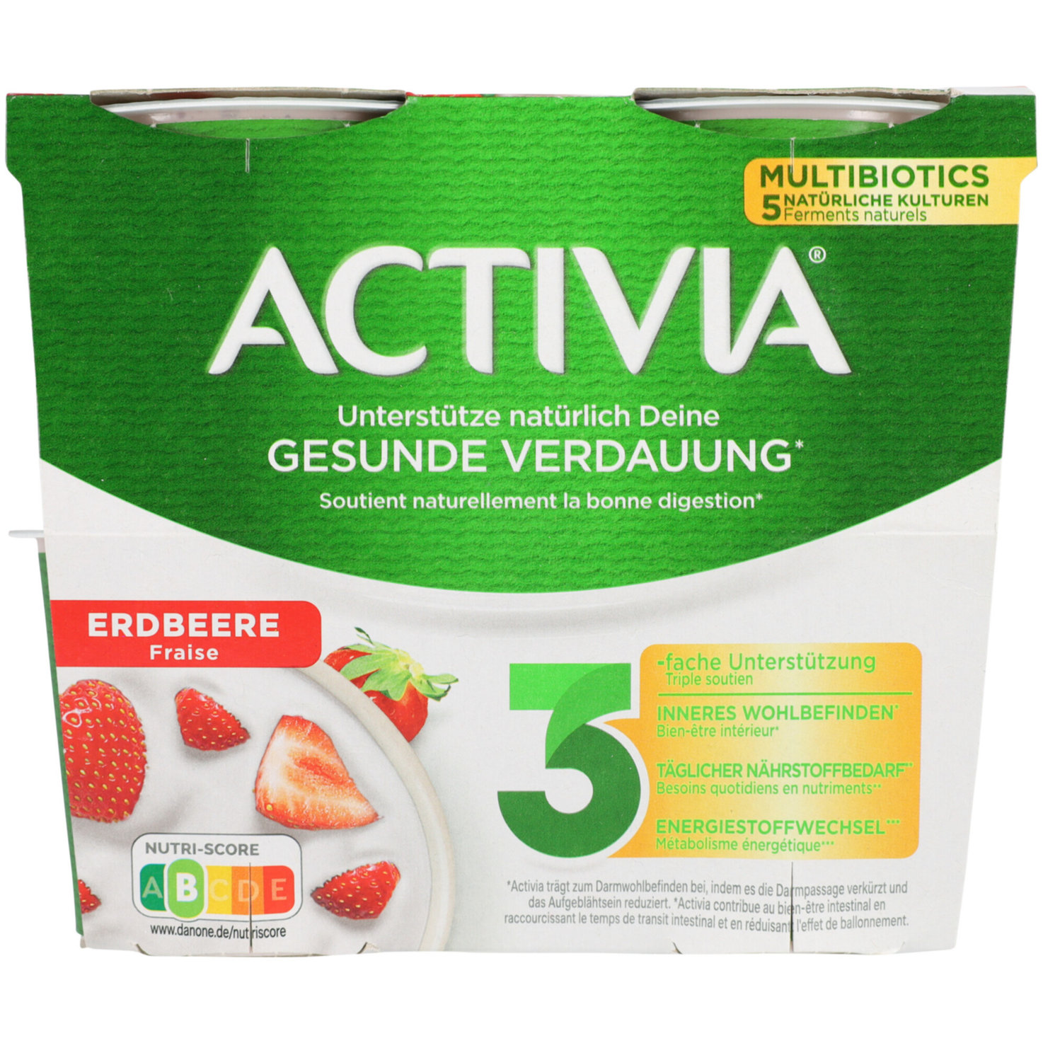 Activia probiotischer Joghurt Erbeere 4x115g