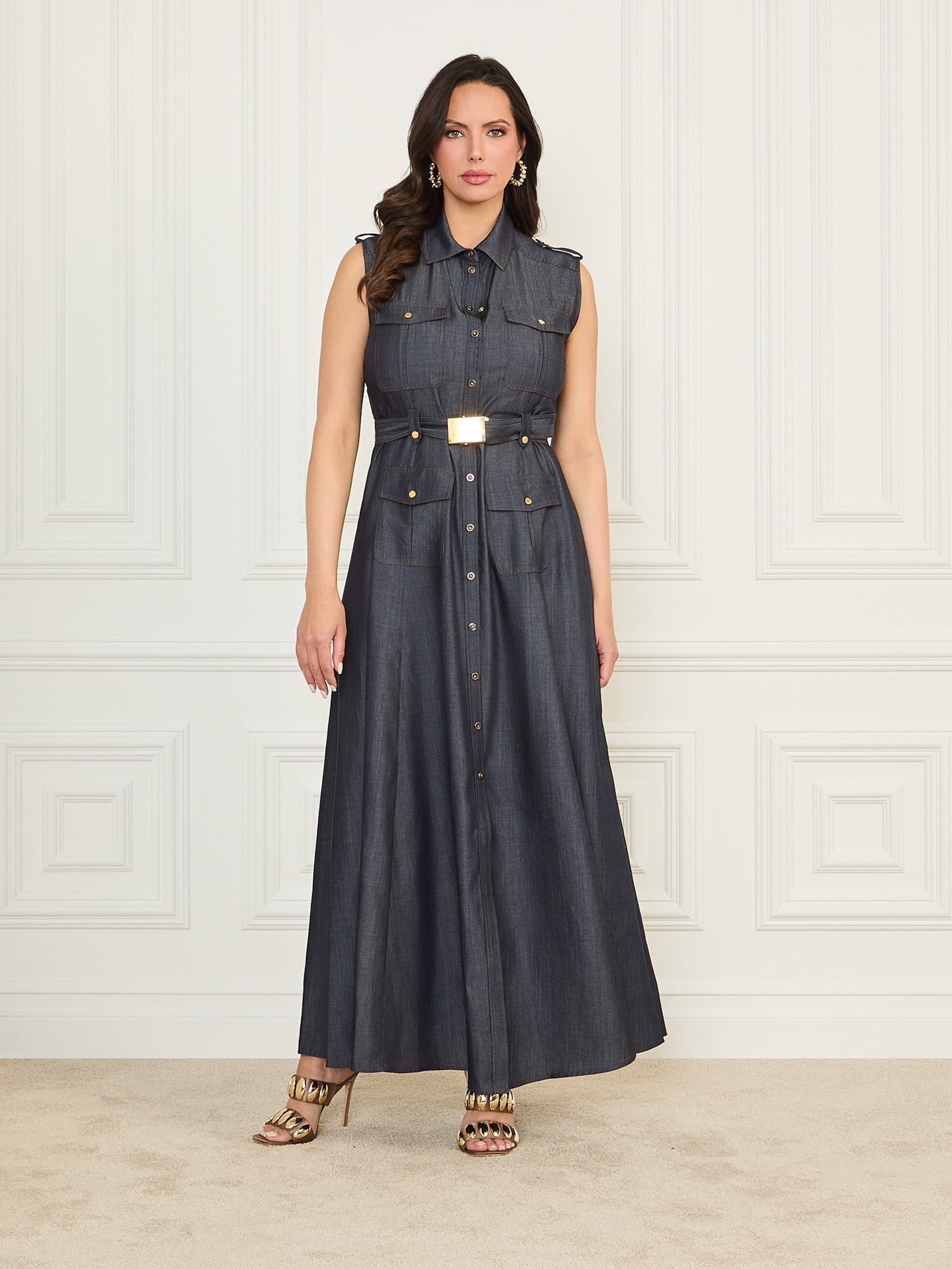 Vestido longo jeans Eco Carla