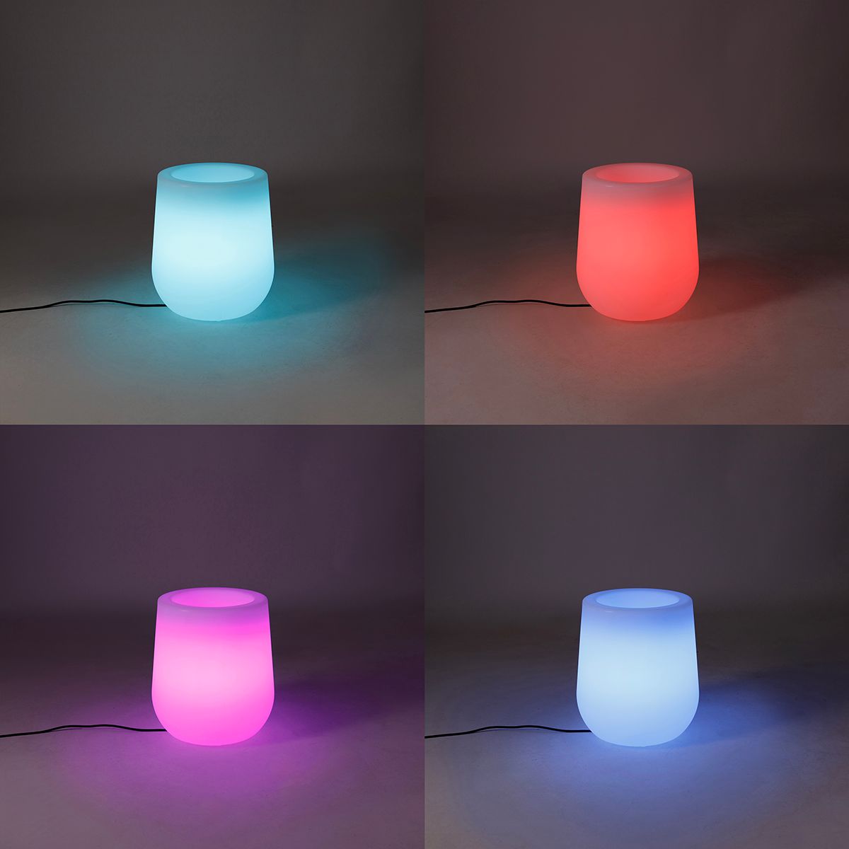 Smart buiten vloerlamp bloempot wit IP44 incl. Wifi A60 - Flowerpot
