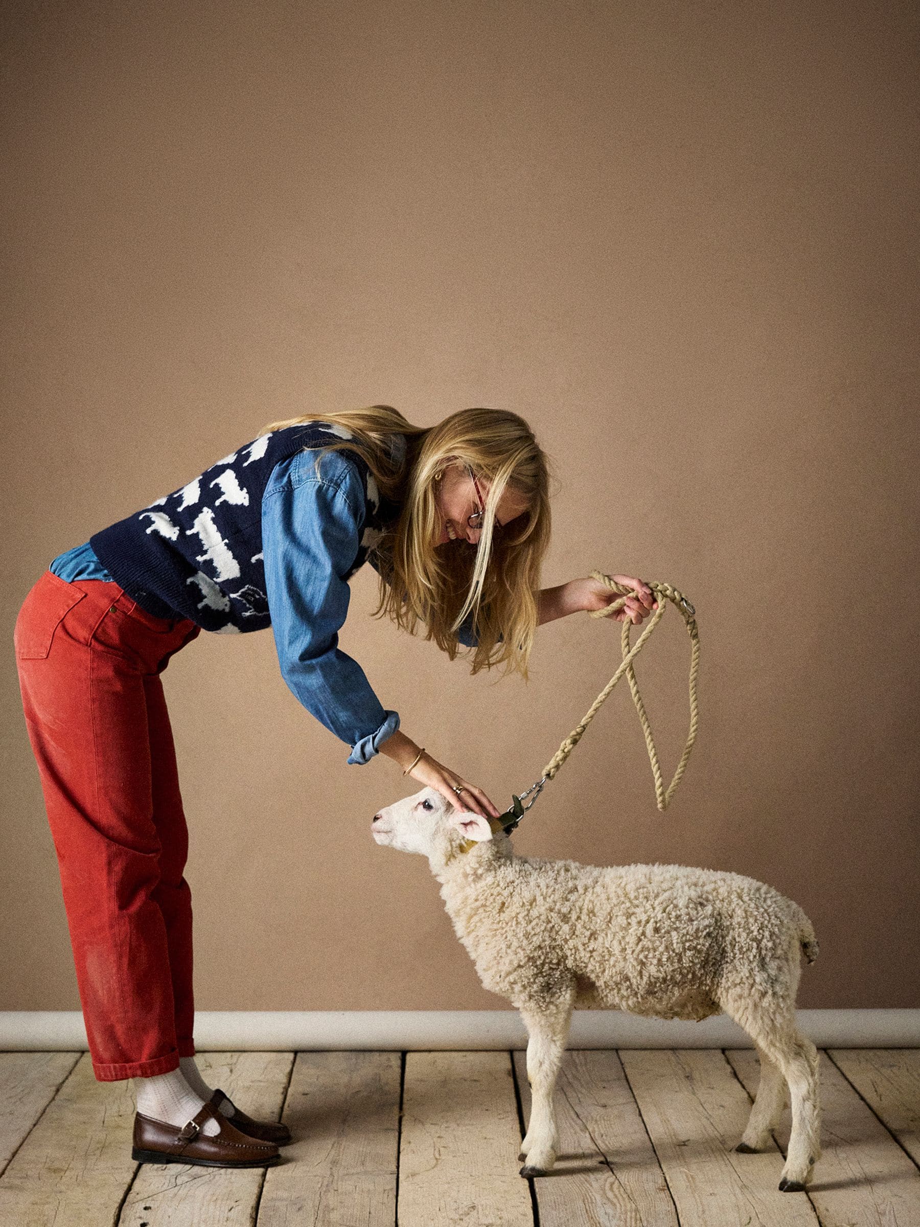 Joules What The Flock Intarsia gebreid vest