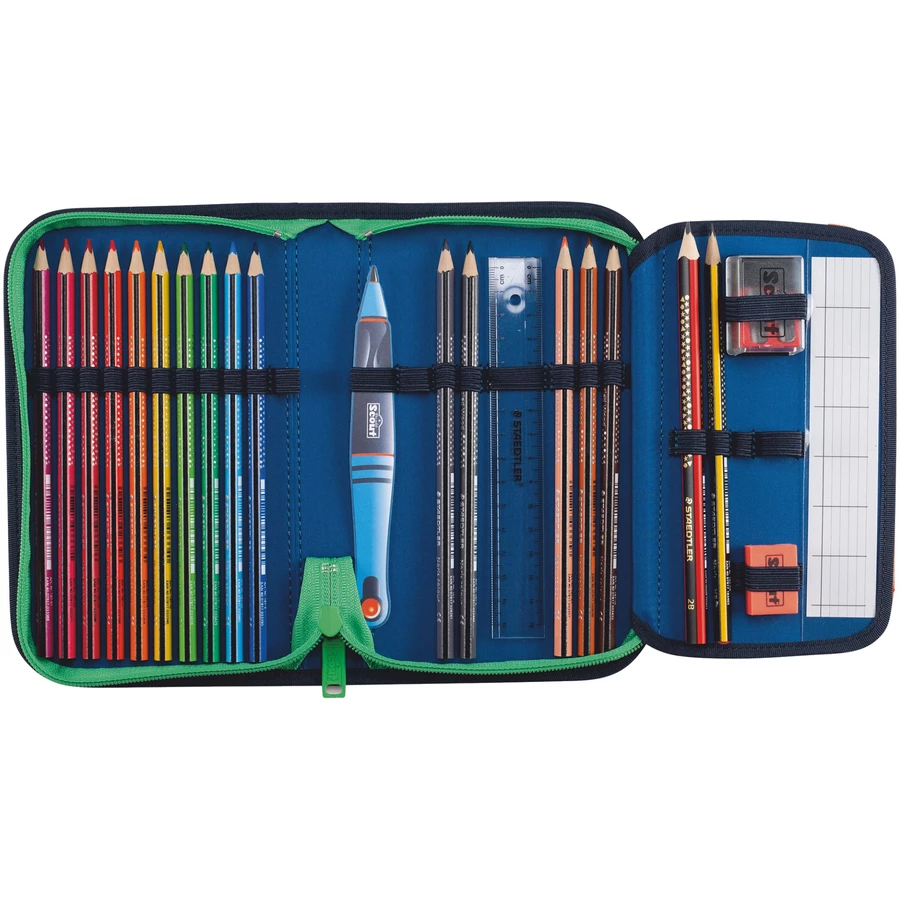 Scout Alpha Exklusiv Movie Star - Schulranzen Set 5tlg. Blue Pixel
