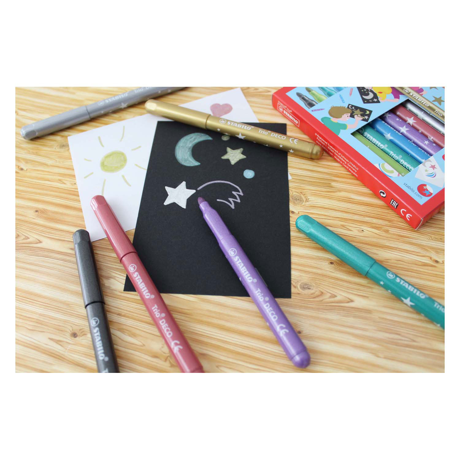 STABILO Trio DECO - Metallic Viltstift - Etui Met 8 Stuks