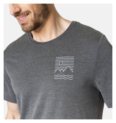 Maillot Manches Courtes Odlo Ascent 365 Linear Gris