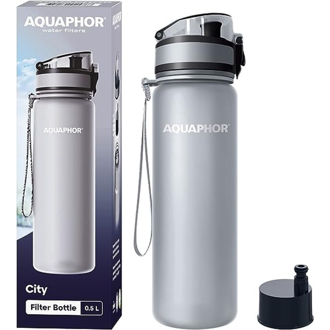 AQUAPHOR - City Filterflasche - 0,5 L - grau