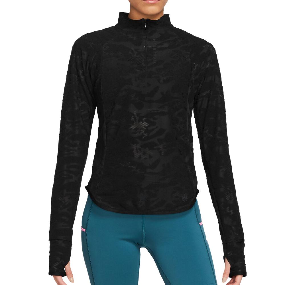 Nike T-shirt Manches Longues Noir Femme Nike Midlayer