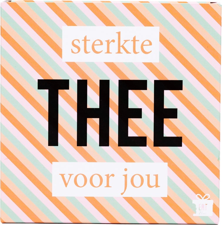 Thee in cadeaudoosje 'sterkte-thee'
