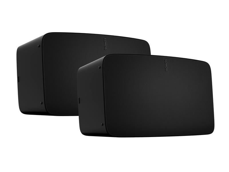 Sonos Lautsprecher Paar Five Stereo Set Schwarz Sonos Hi-Fi-Lautsprecher für Sound in Studioqualität