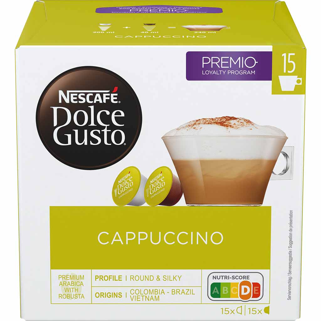 Nescafe Dolce Gusto Kapseln Cappuccino 15 Tassen 349,5g MHD:30.9.25