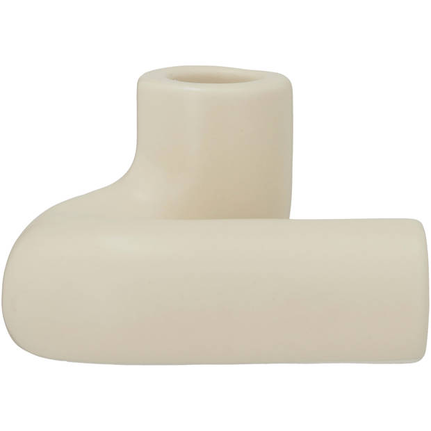 Blokker Kandelaar Ulinda - 10x8x6 cm - Beige