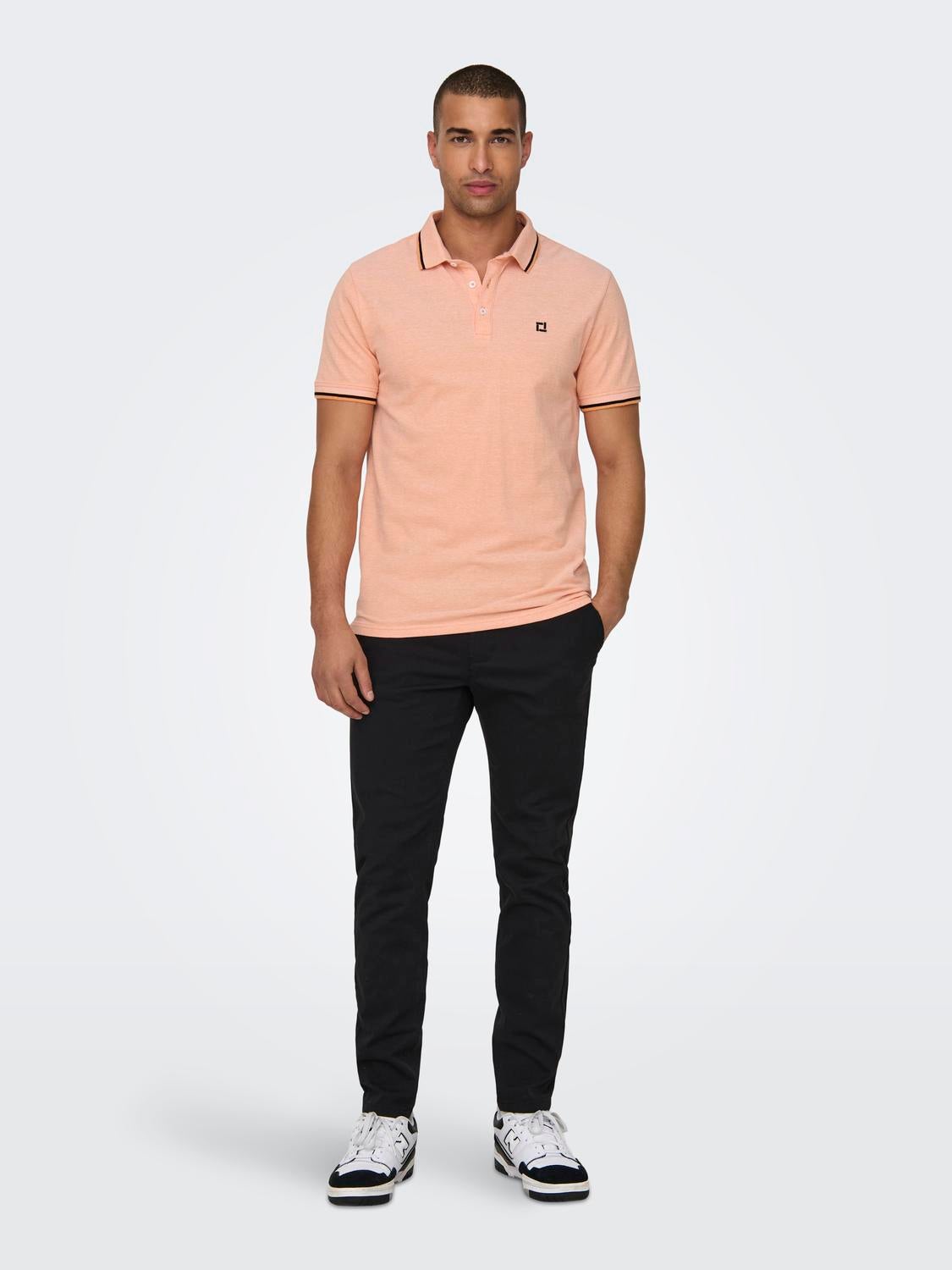 ONSFLETCHER Polo Muskmelon