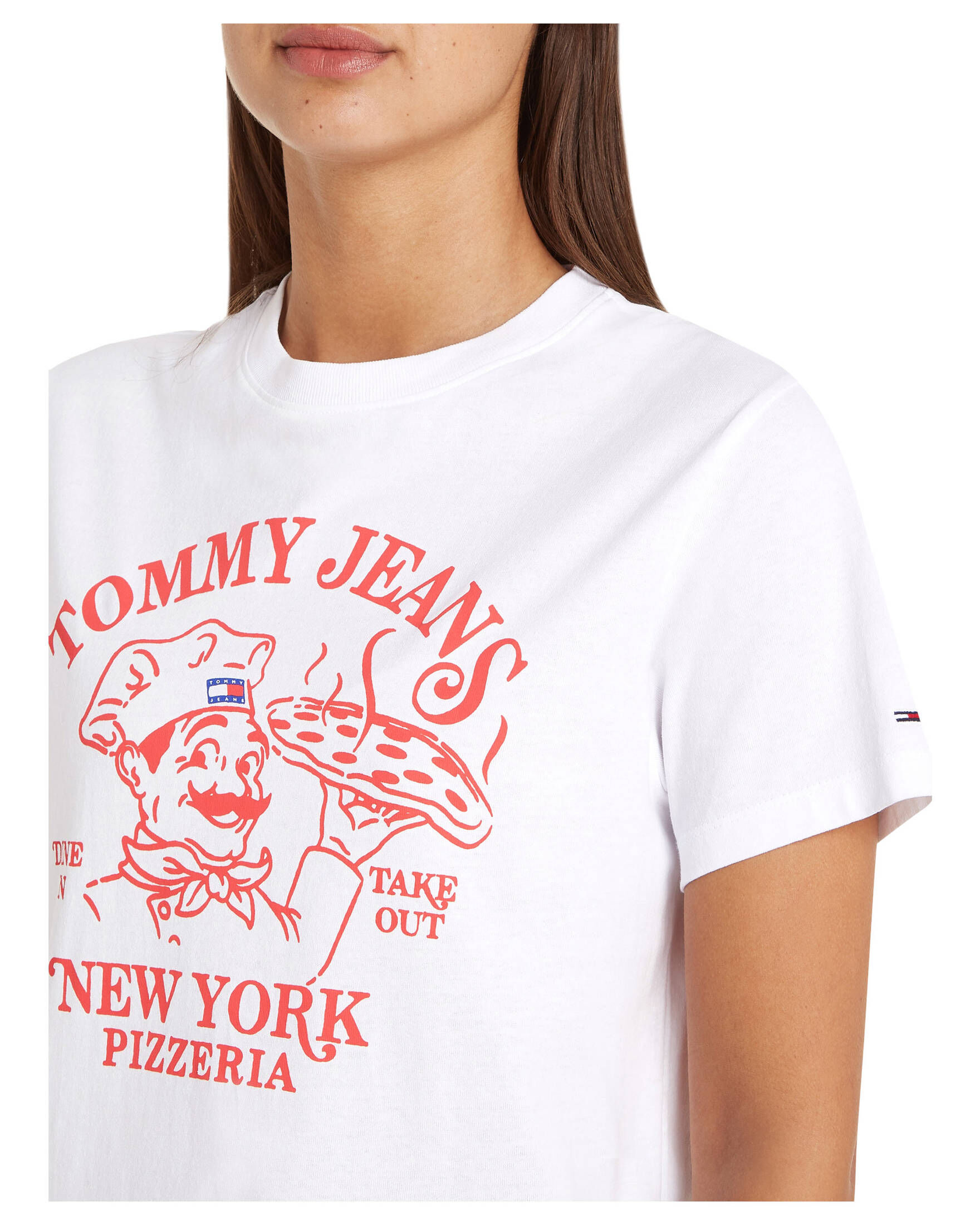 Tommy Jeans| Damen T-Shirt TJW RLXD TJ BEST PIZZA SS