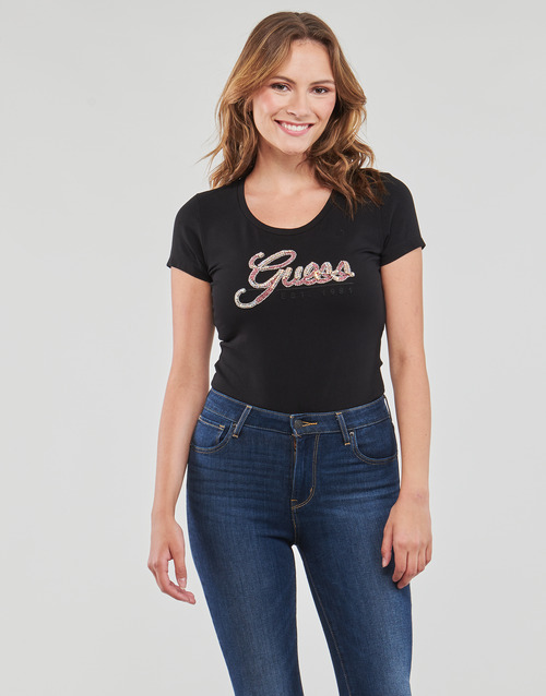 Guess - SS RN GUESS SCRIPT TEE - Noir