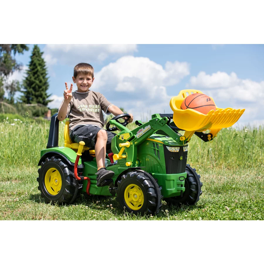 rolly®toys Kindertraktor rollyX - Trac Premium John Deere 8400R - rollyTrac Lader Premium, rollyBrake