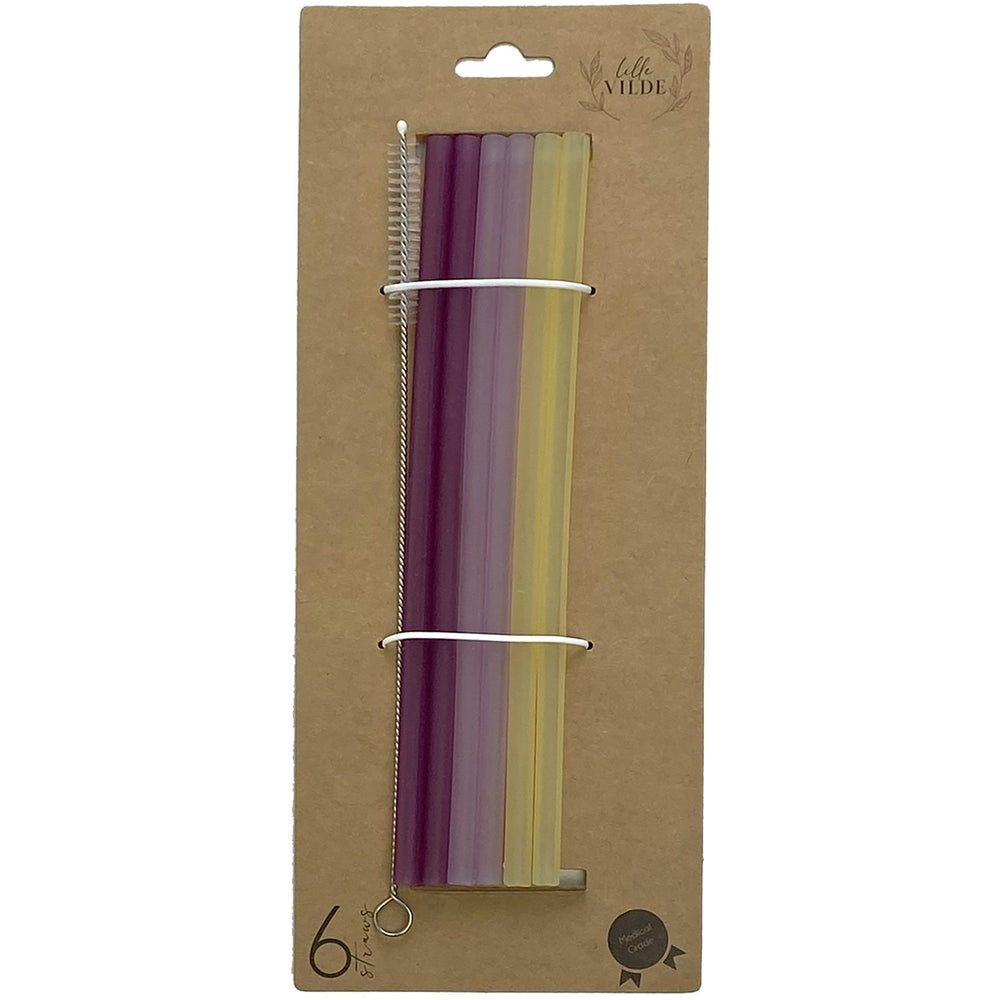 Køb By Lille Vilde Iris Silicone Sugerør 6pcs