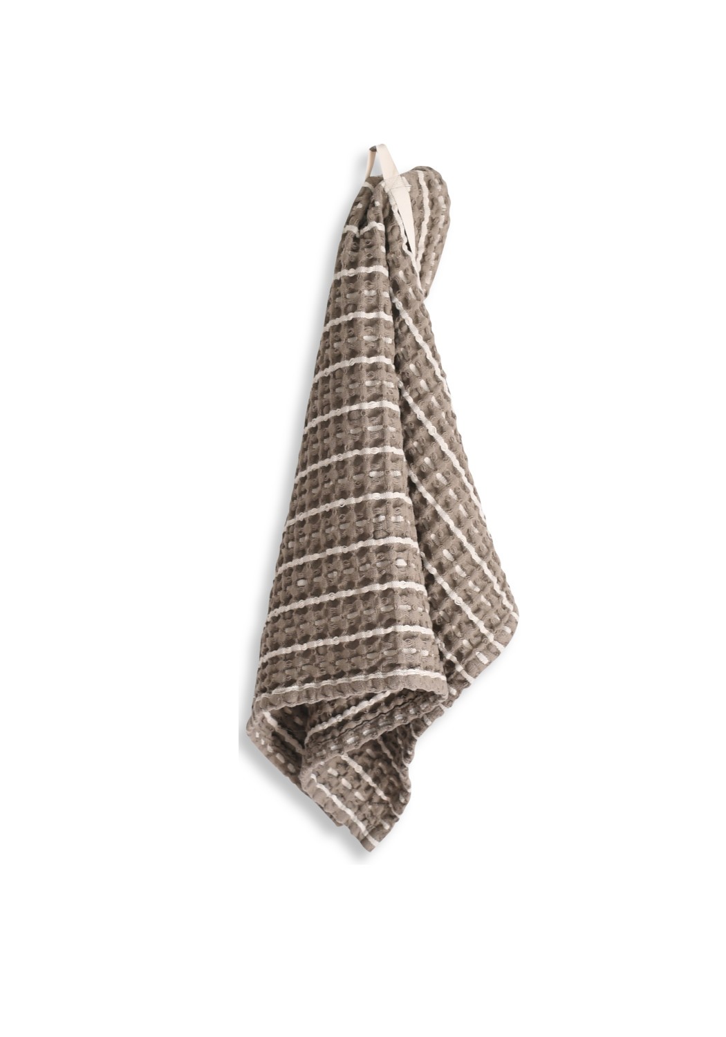 The Organic Company Handtuch Big Waffle Hand Towel Clay Stone