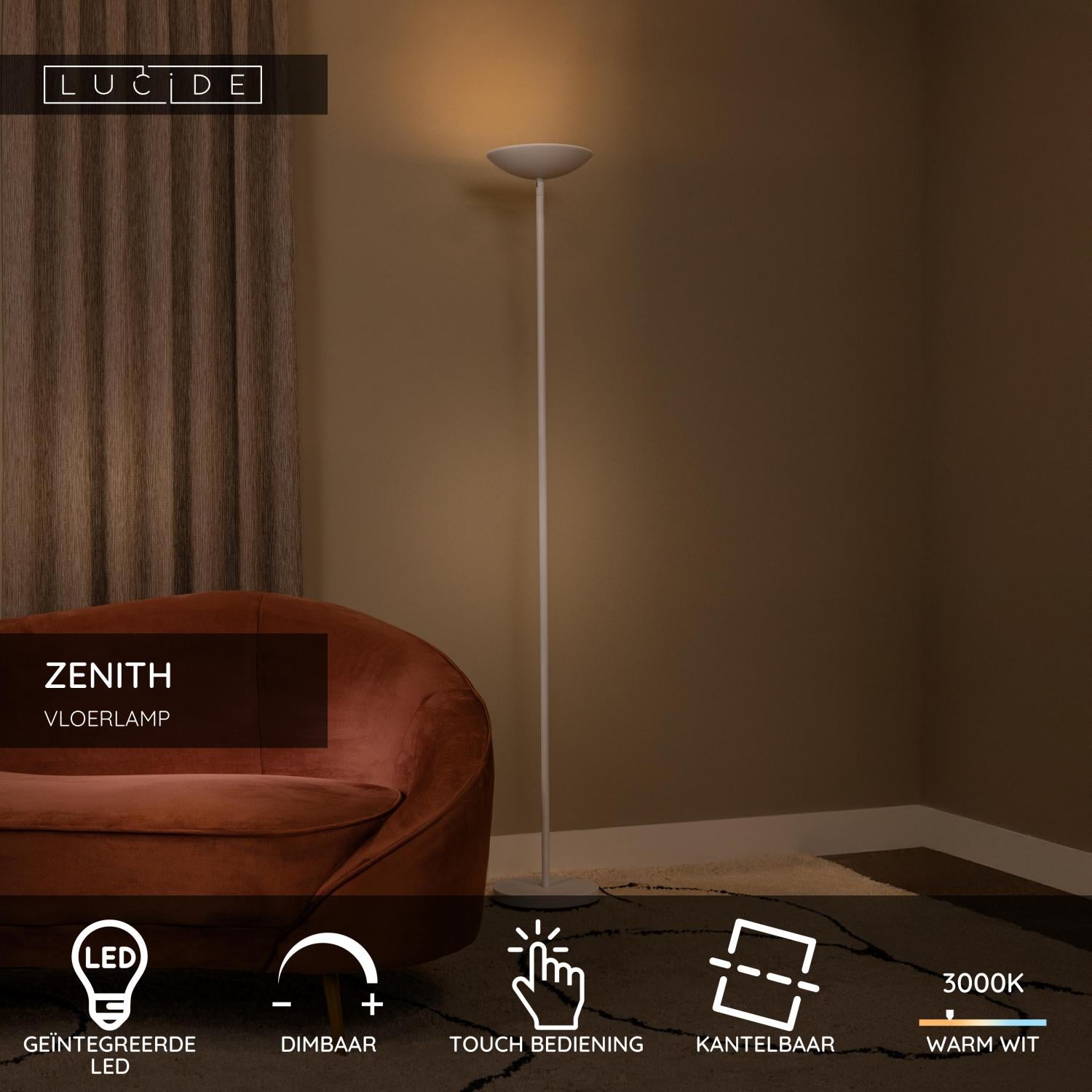 Lucide ZENITH Vloerlamp - Wit