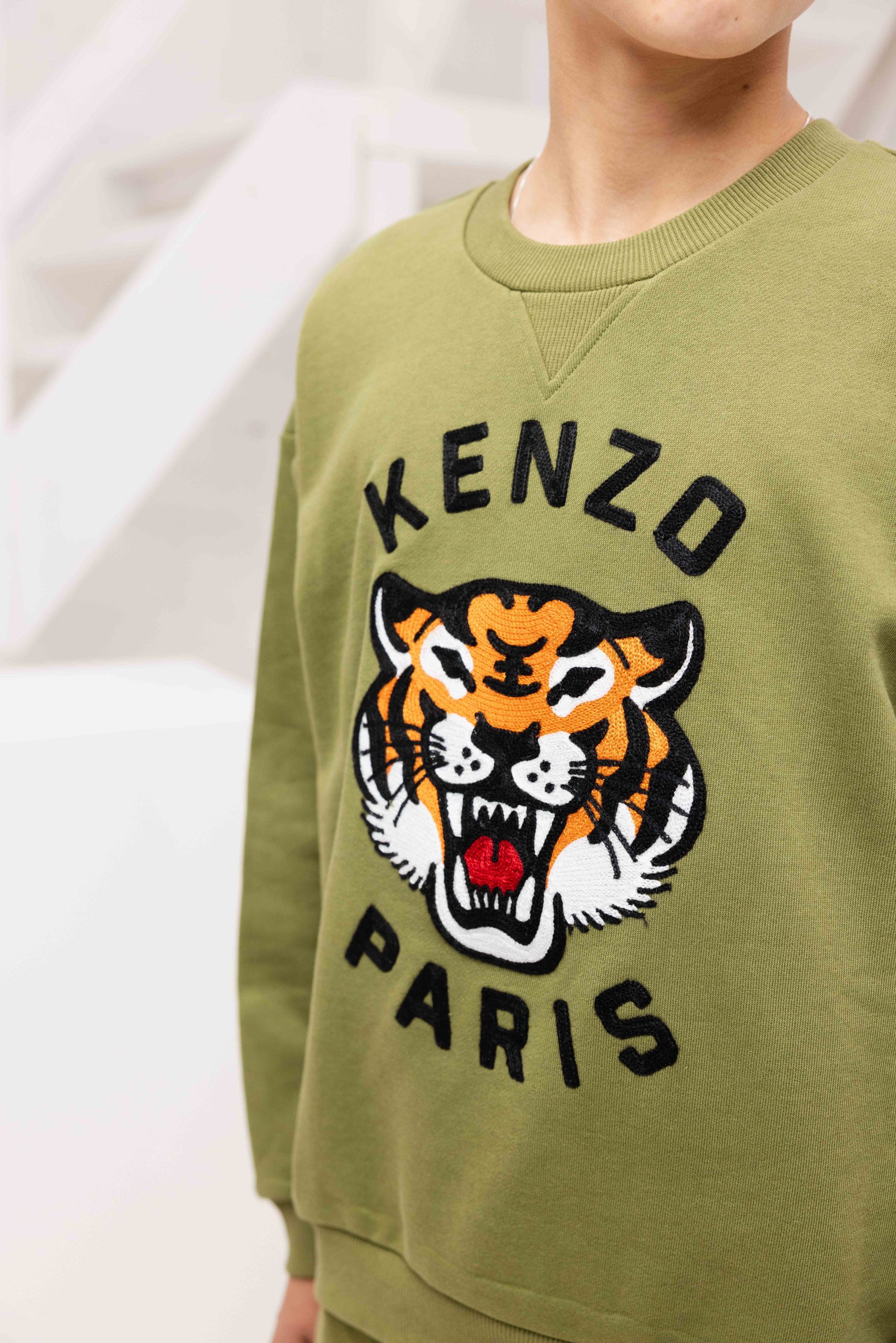 Kenzo Embroidered Tiger Trainingspak Kids Groen