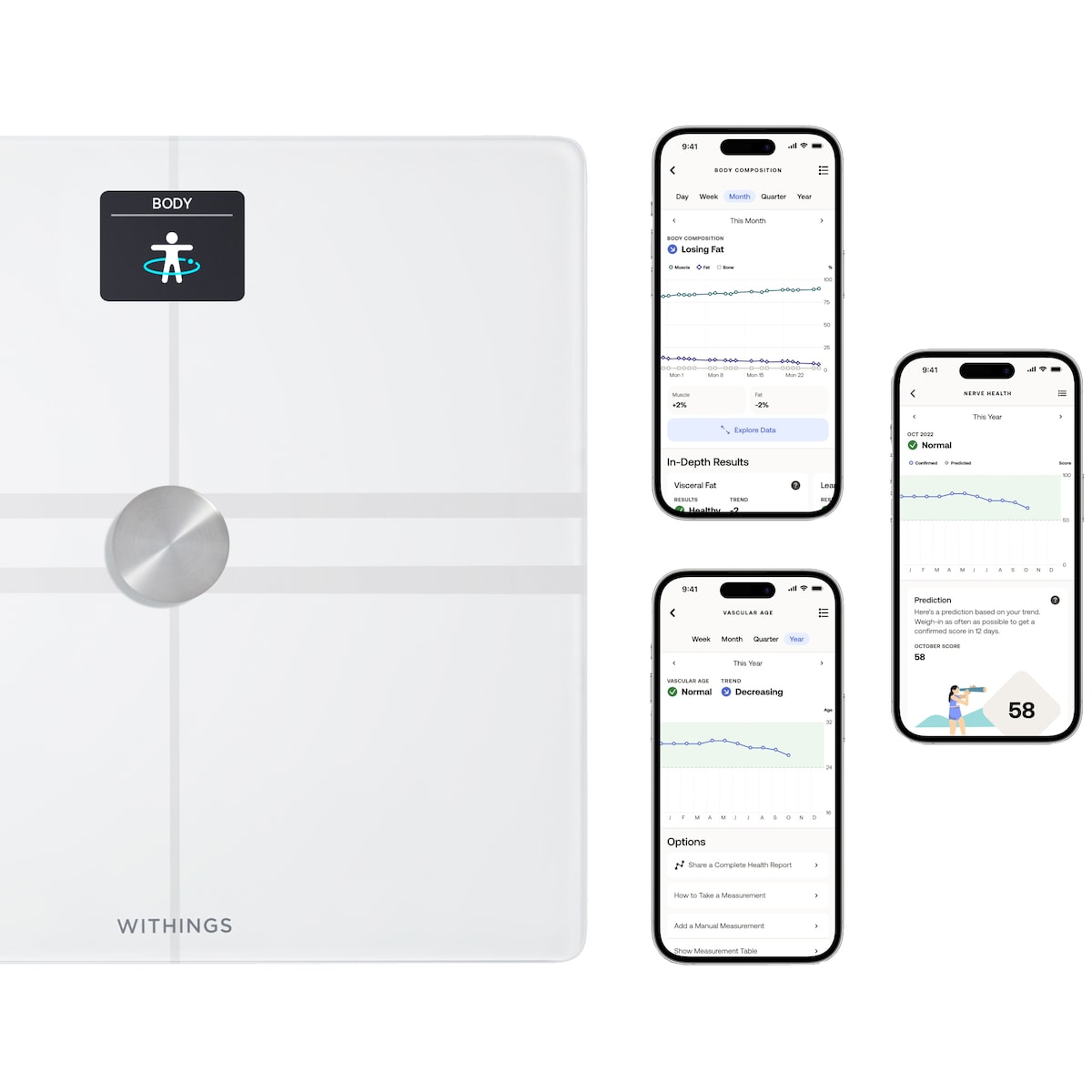 Withings Body Comp baderomsvekt WBS12-White-All-Inter