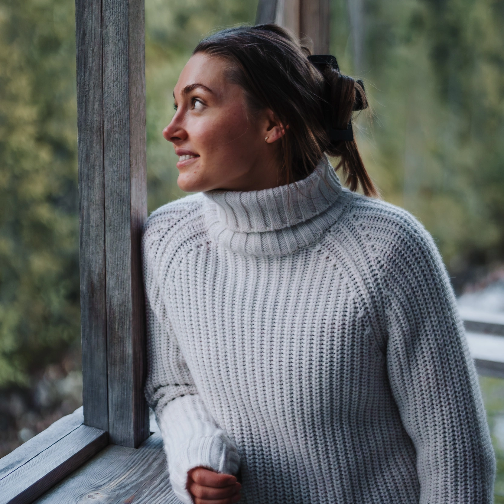 Nordmarka Merino High Neck Jumper Women Vanilla White