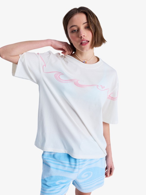 Hangloose Placed T-Shirt à manches courtes Blanc Femme