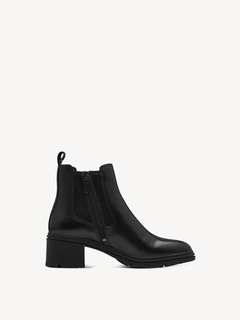 Leren Chelseaboot - zwart