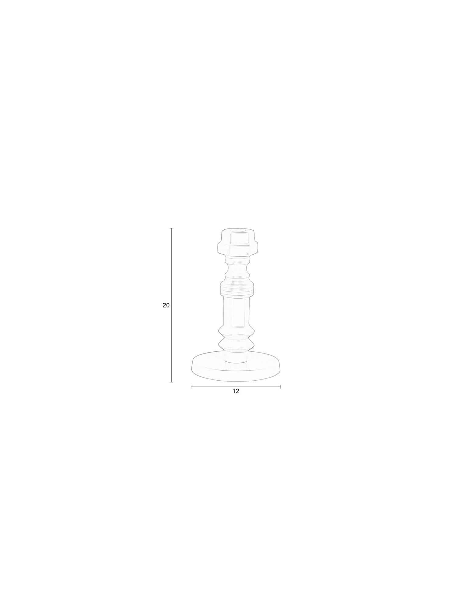 Kandelaar TOTEM S zwart