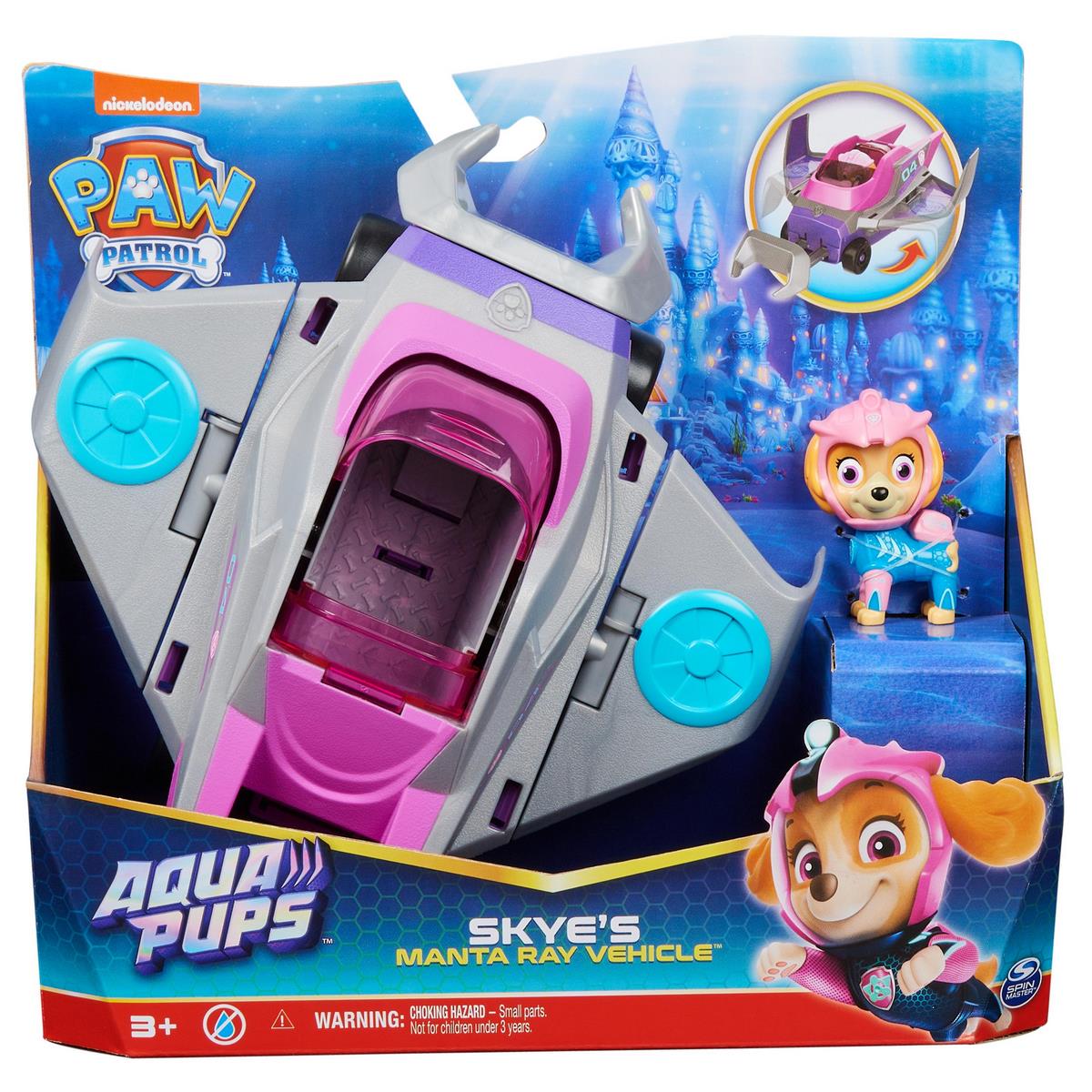 Véhicule et Figurine Stella Aqua Pups La Pat Patrouille