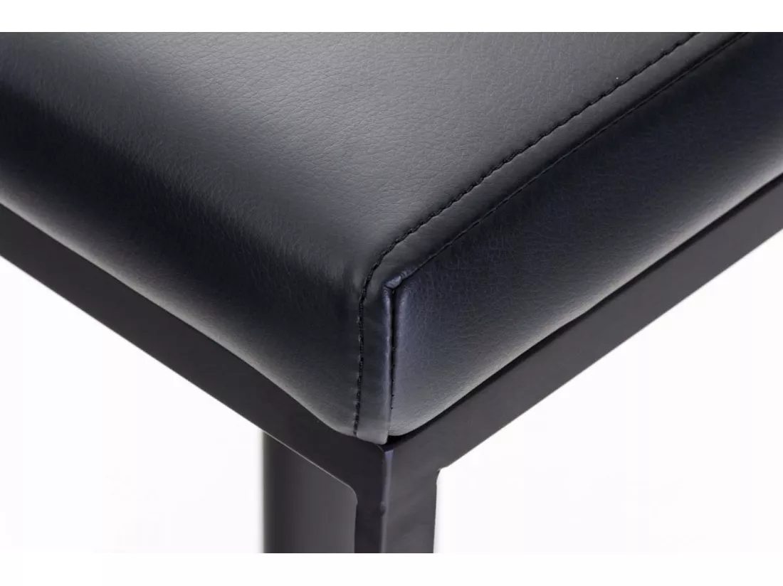 Tabouret de bar - Similicuir & Noir - Noir - Panama