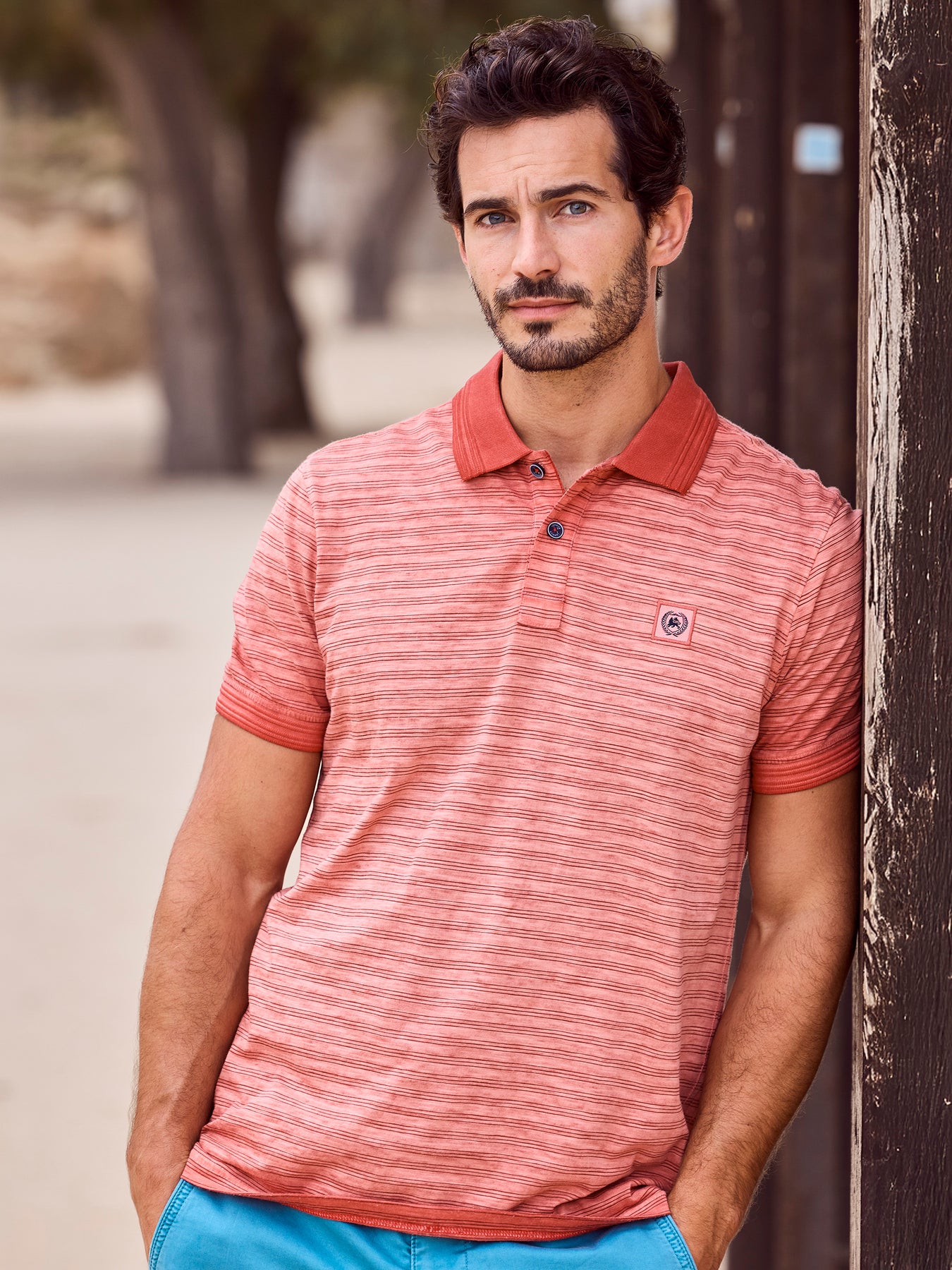 Gestreiftes Poloshirt für Herren