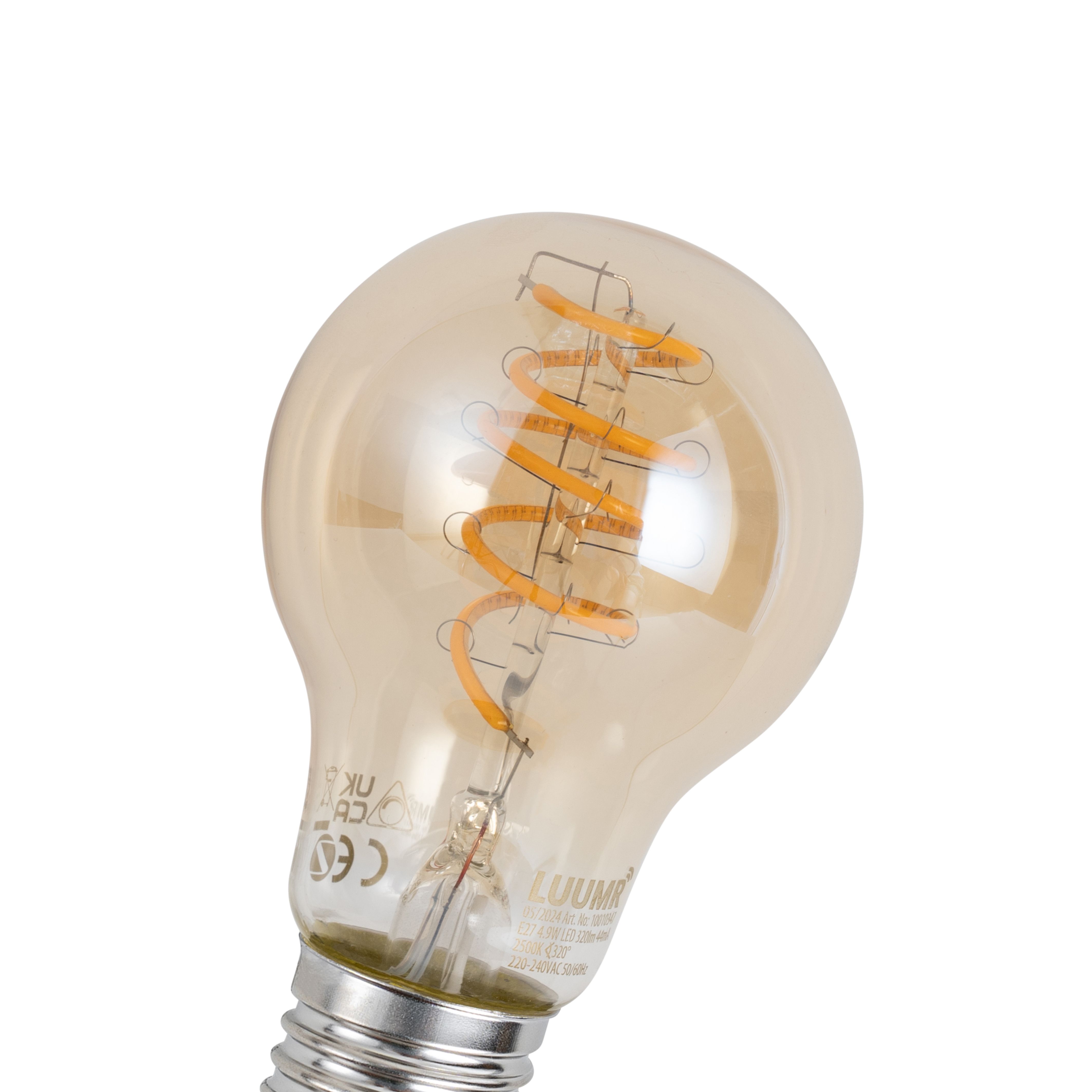 Smart E27 dimbare LED lamp A60 amber 4.9W 320 lm 2500K