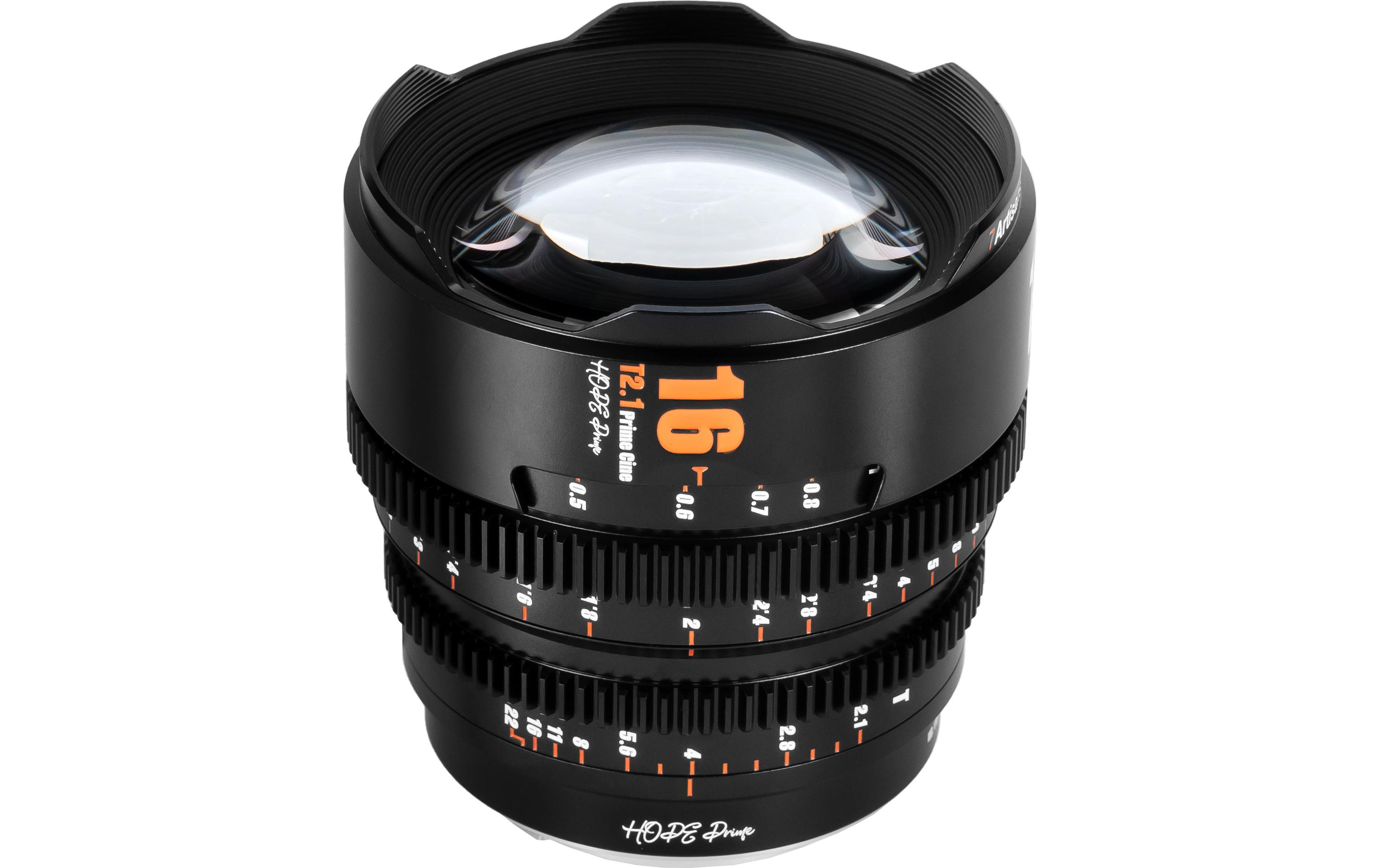 Festbrennweite 16mm T/2.1 – Sony E-Mount<br>Kompaktes, leichtes Objektiv für Kameras mit Super35-Sensoren