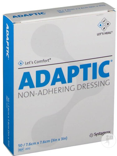 Adaptic-O7S Compresse Impregnée Non-Adhésif 7,5x7,5cm 1 Pièce