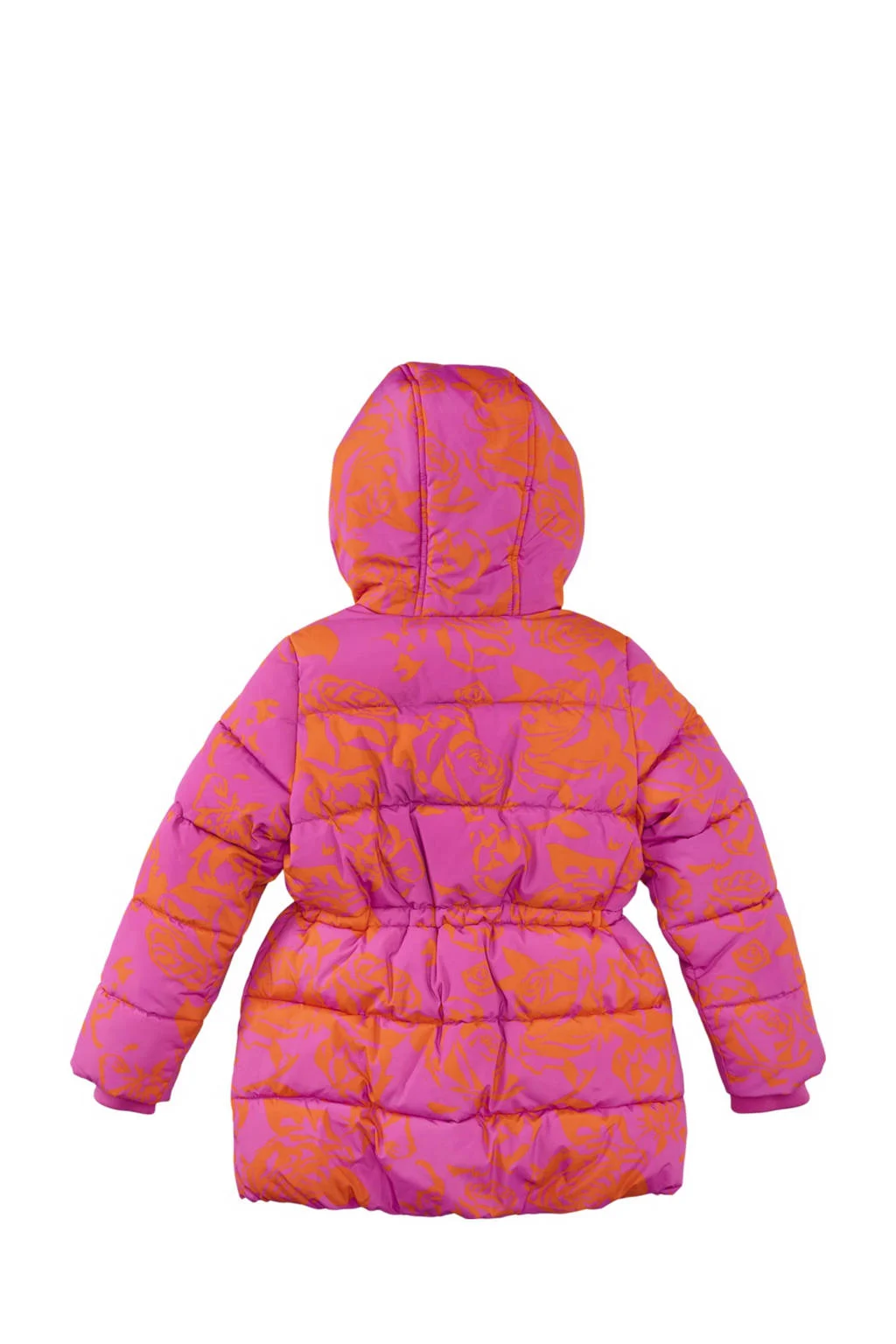 Z8 kids gewatteerde winterjas Rosalia roze/oranje
