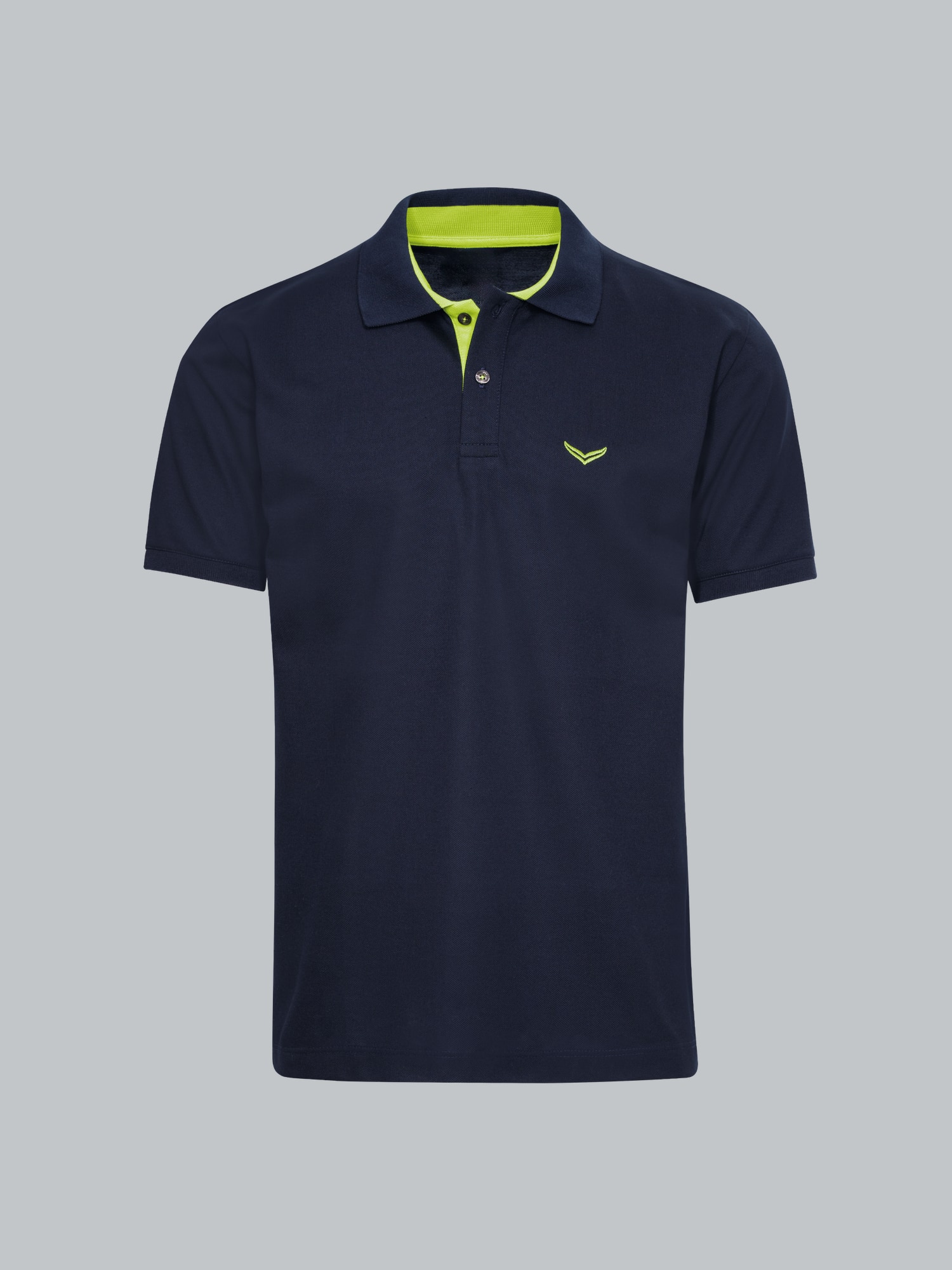 Poloshirt mit Kontrastelementen Navy