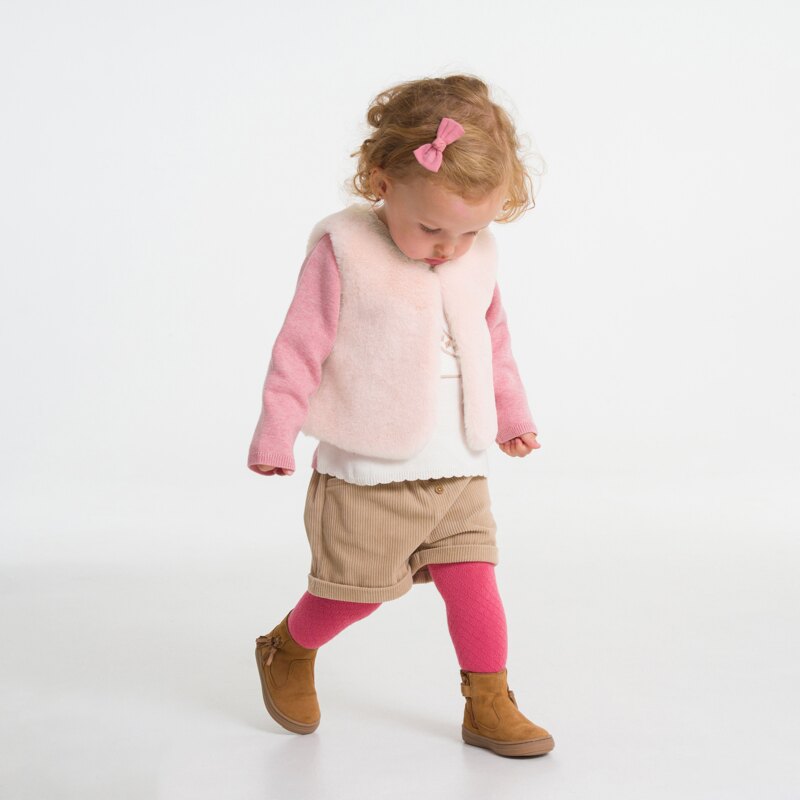 Gilet soft boa Rose