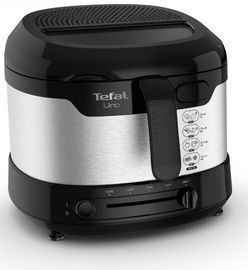 Tefal - Uno - Frituurpan - Zwart - Roestvrijstaal - 1 kg - 1600 W