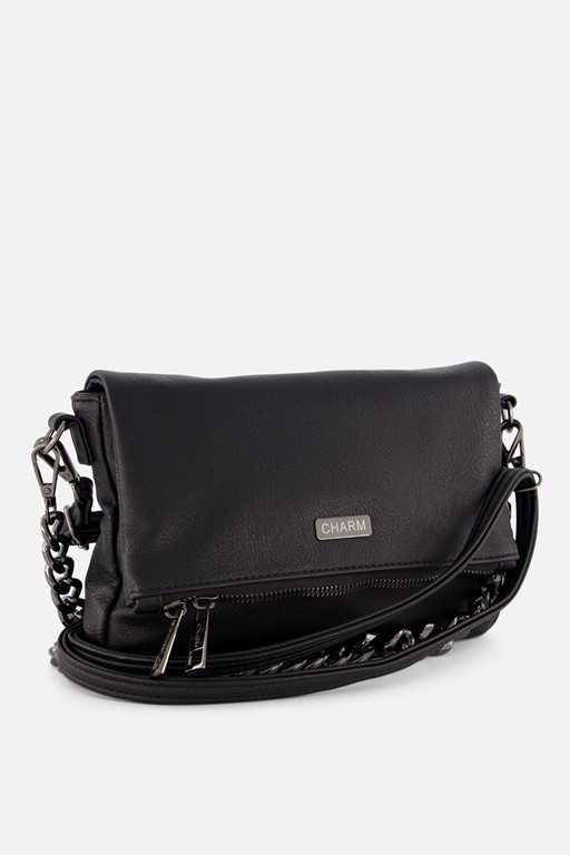 Charm Schoudertas zwart Nylon