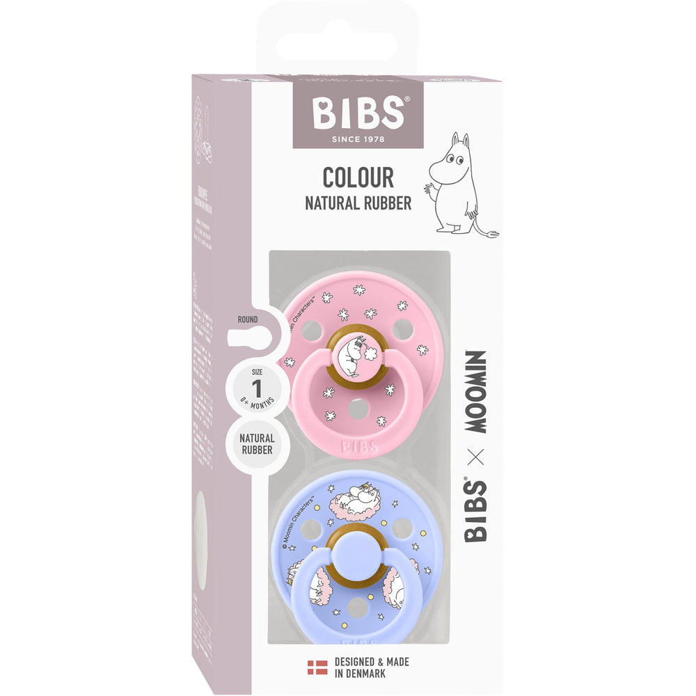 Køb Bibs X Moomin Baby Pink Mix Sut Colour 2-Pak Dreaming Latex