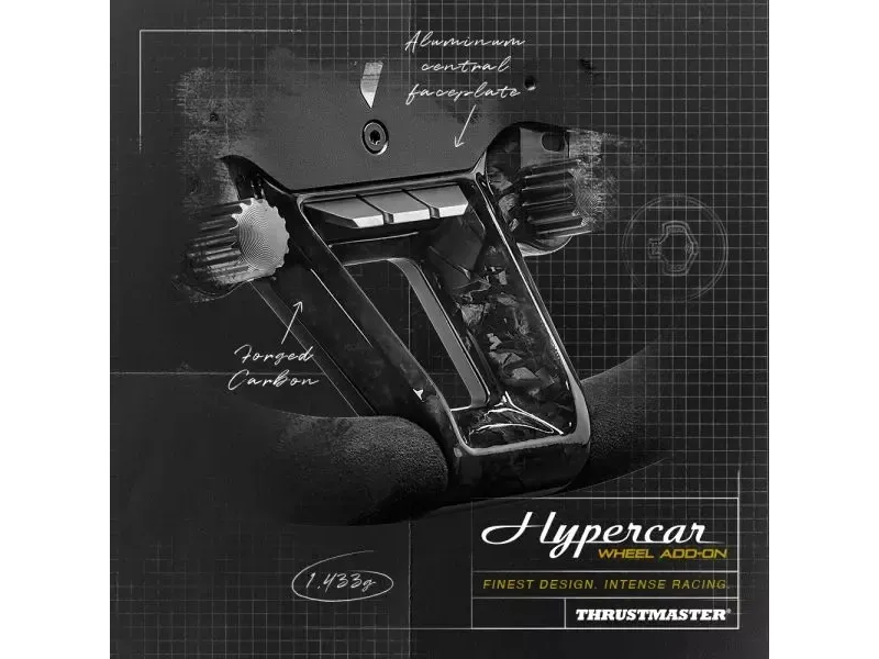 Thrustmaster Hypercar Wheel Add-On, Rat, PC, PlayStation 4, PlayStation 5, Xbox, Xbox One, Sort, Sølv, Alcantara, Læder, Thrustmaster T818, T598, Windows 10, Windows 11