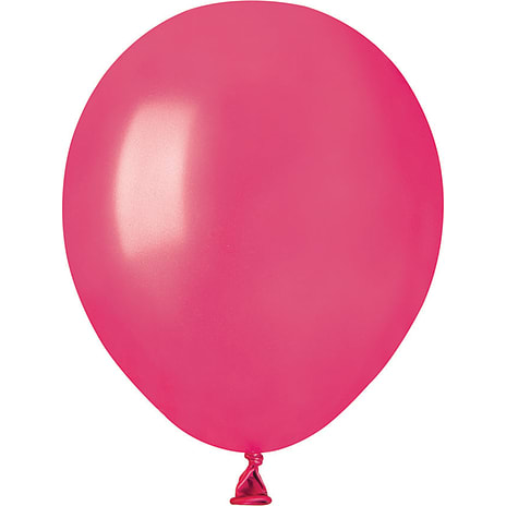 Mini balloner 13 cm 15-pak - metallic fuchsia