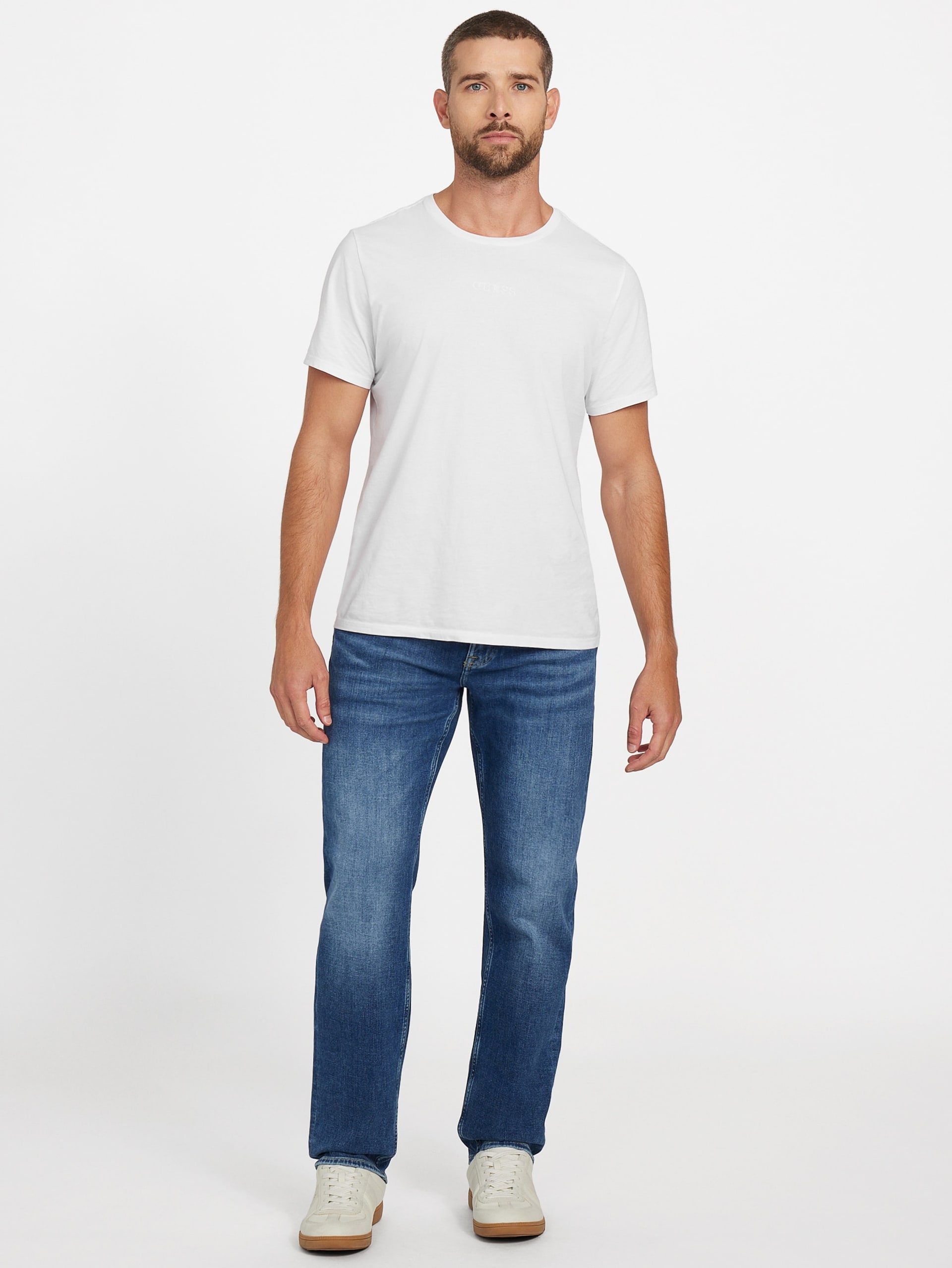 Calça jeans reta slim fit da Eco Angels