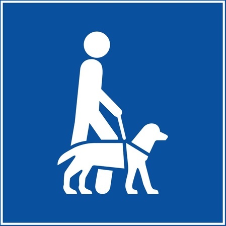 Pictogramme - Accessibilité chien guide ou assistance - ISO 7001