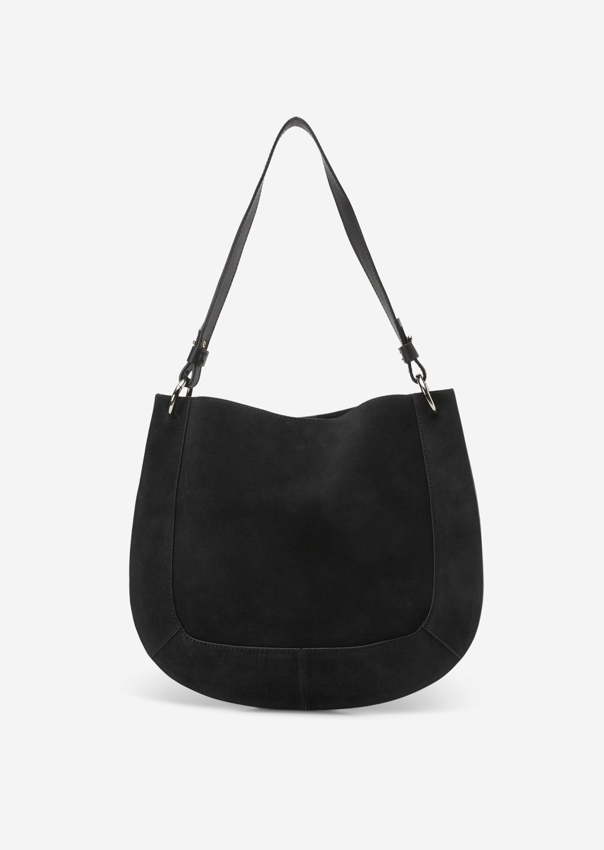 Hobo-Bag medium aus Veloursleder