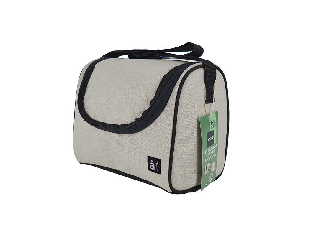 LANCHEIRA 5L BEGE ACTUEL COM 3 CAIXAS 23X16X19CM