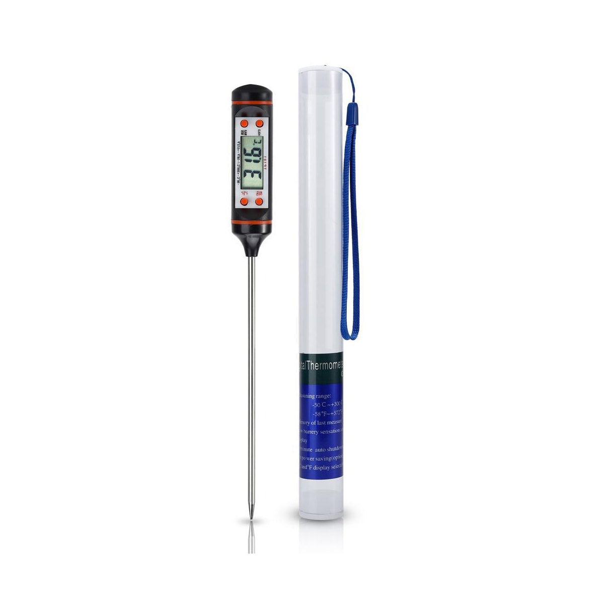 Termometer digital temperaturmåler (svart)