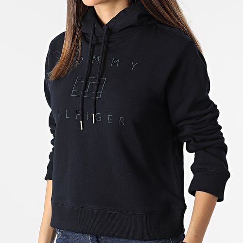 Sweat Capuche Femme Regular Metallic 4636 Bleu Marine