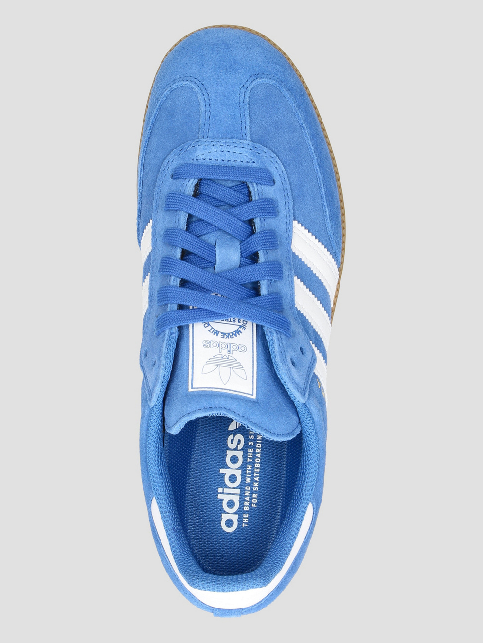adidas Skateboarding Samba ADV Skate Shoes blue bird/ftwwht/gold