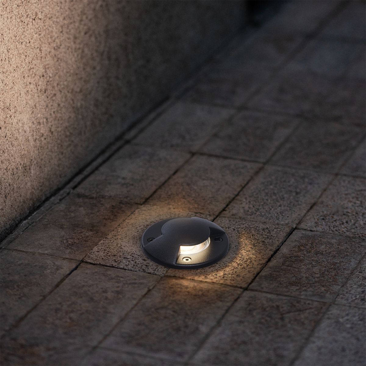 Moderne grondspot zwart GU10 50mm 2-lichts effect IP65 - Cellar