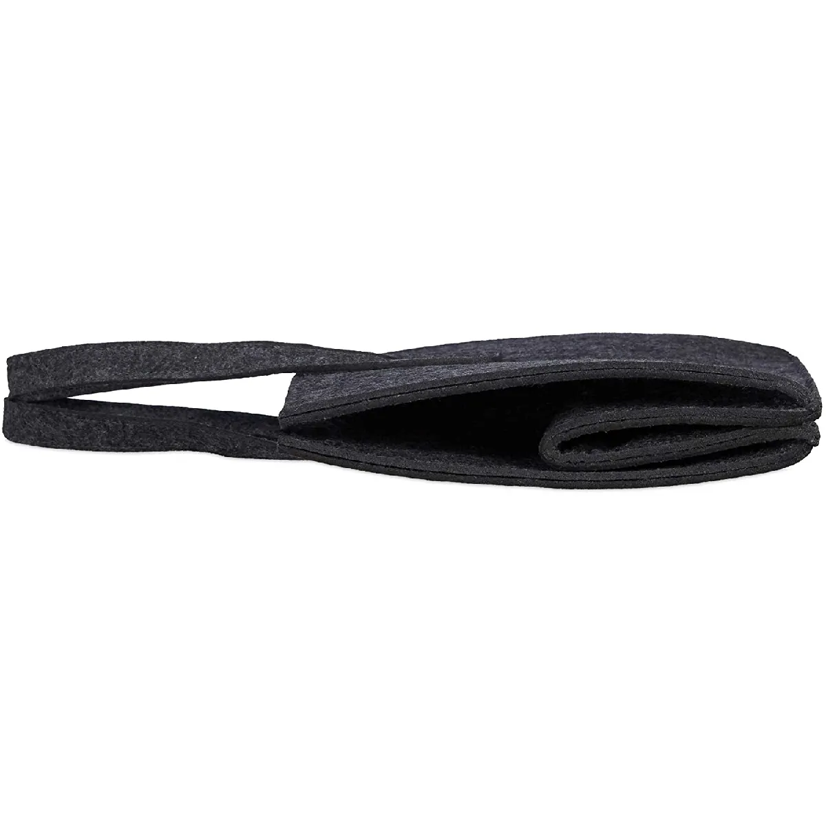 Helloshop26 Panier à bûches en feutre pliable anthracite